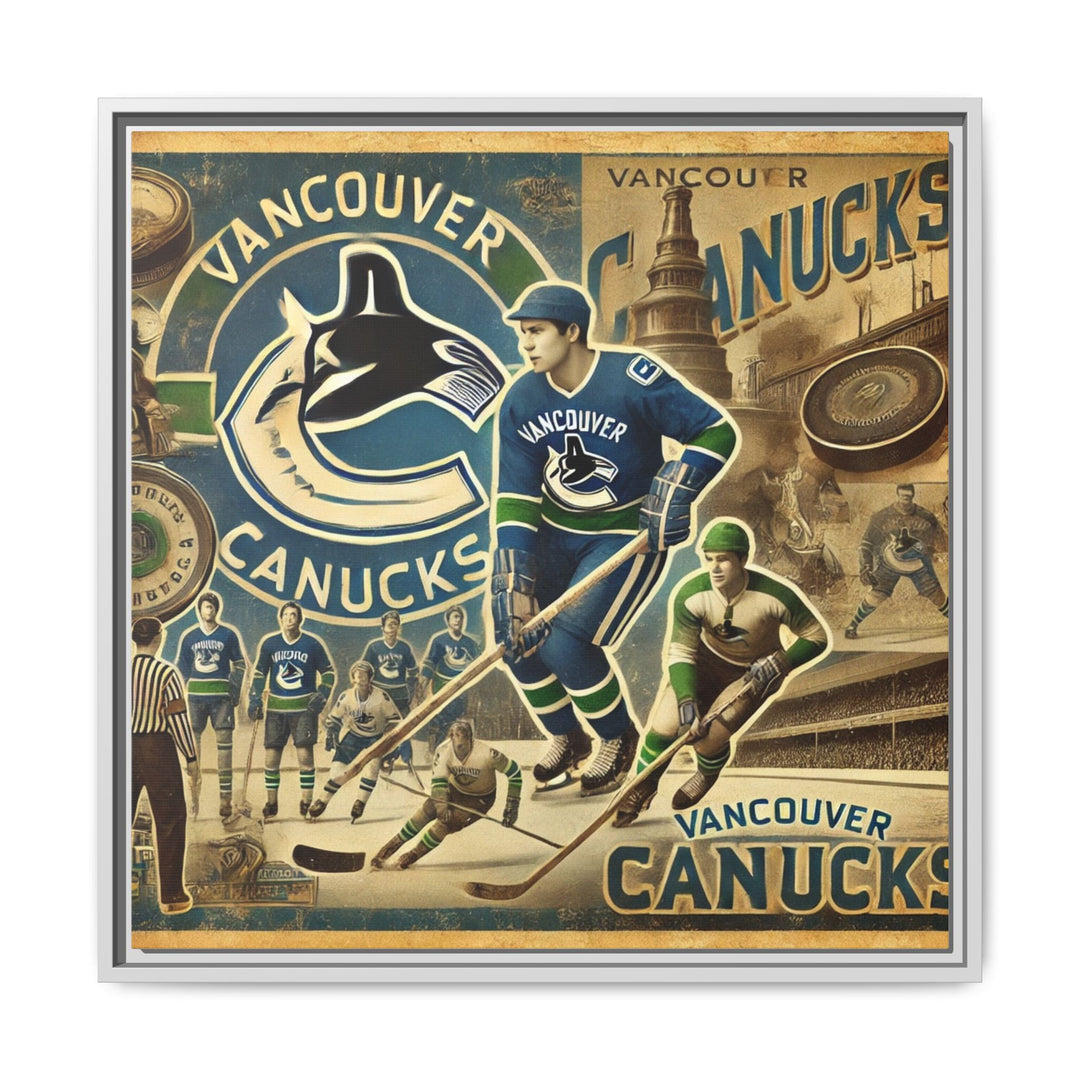 "Vintage Vancouver Canucks"  - Matte Canvas, Framed