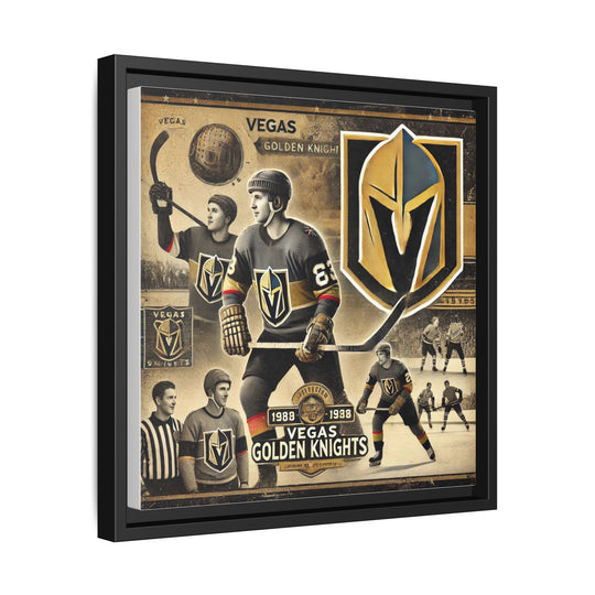 "Vintage Vegas Knights"  - Matte Canvas, Framed