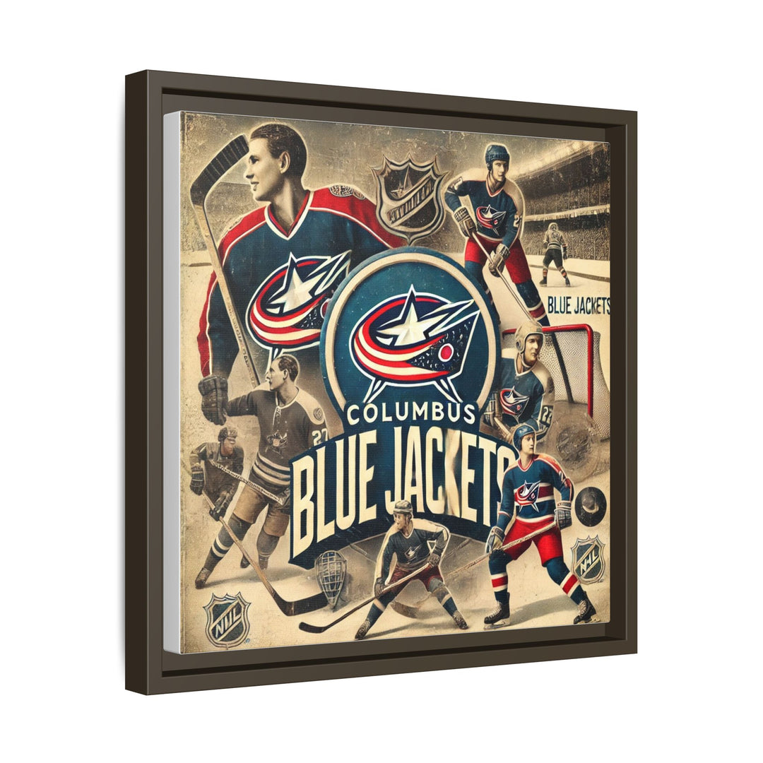 "Vintage Columbus Blue Jackets"  - Matte Canvas, Framed