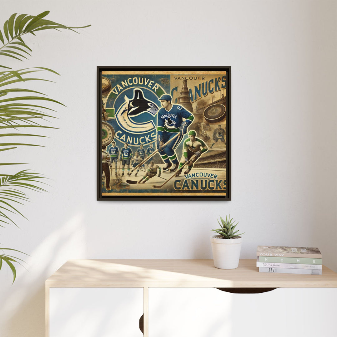 "Vintage Vancouver Canucks"  - Matte Canvas, Framed