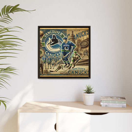 "Vintage Vancouver Canucks"  - Matte Canvas, Framed