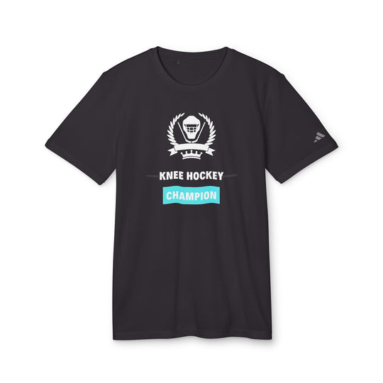 "Knee Hockey Champion" - adidas® Sport T-shirt