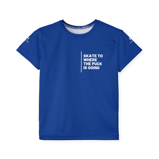 "Skate To Wear The Puck Is Going" - Kids Sports T-Shirt