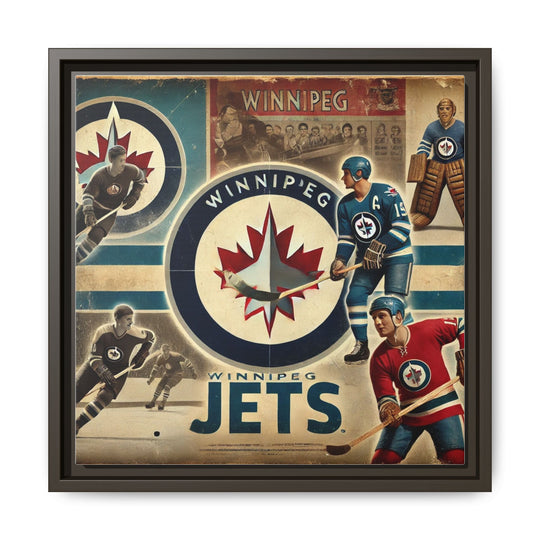 "Vintage Winnipeg Jets"  - Matte Canvas, Framed
