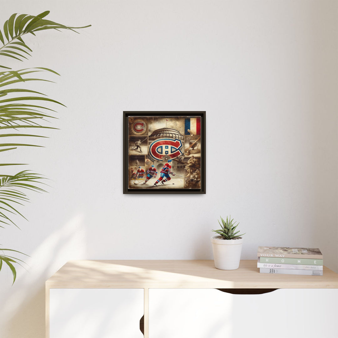 "Vintage Montreal Canadiens"  - Matte Canvas, Framed