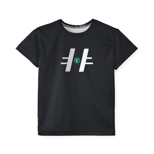 "Hockey MN Center Emblem" - Kids Sports T-Shirt