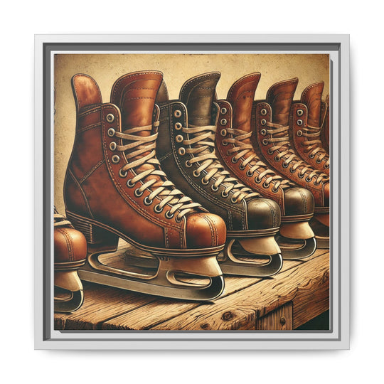 "Vintage Skates"  - Matte Canvas, Framed