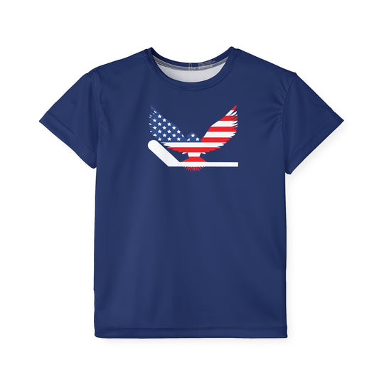 "Eagle USA Stick" - Kids Sports T-Shirt