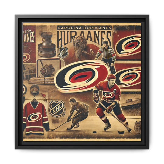 "Vintage Carolina Hurricanes"  - Matte Canvas, Framed