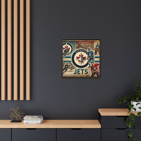 "Vintage Winnipeg Jets"  - Matte Canvas, Framed