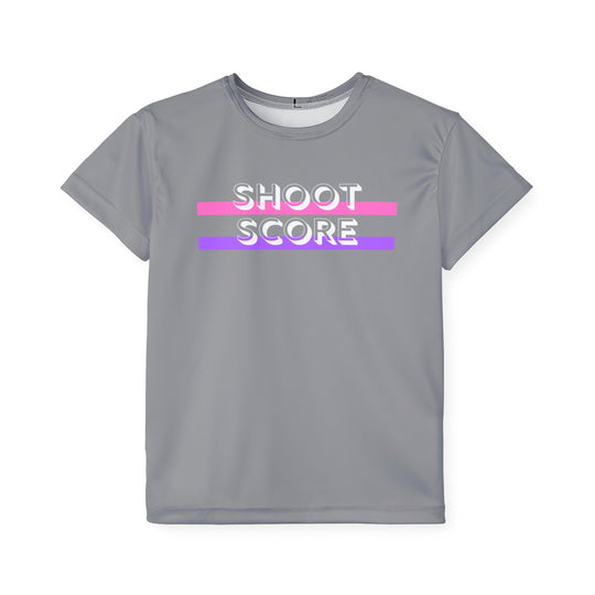 "Shoot Score" - Kids Sports T-Shirt