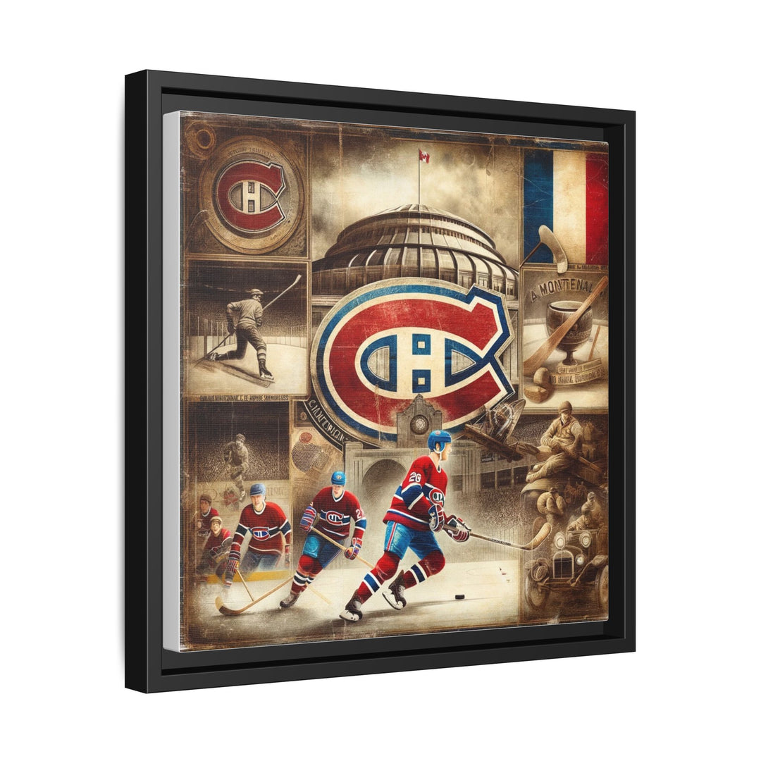 "Vintage Montreal Canadiens"  - Matte Canvas, Framed