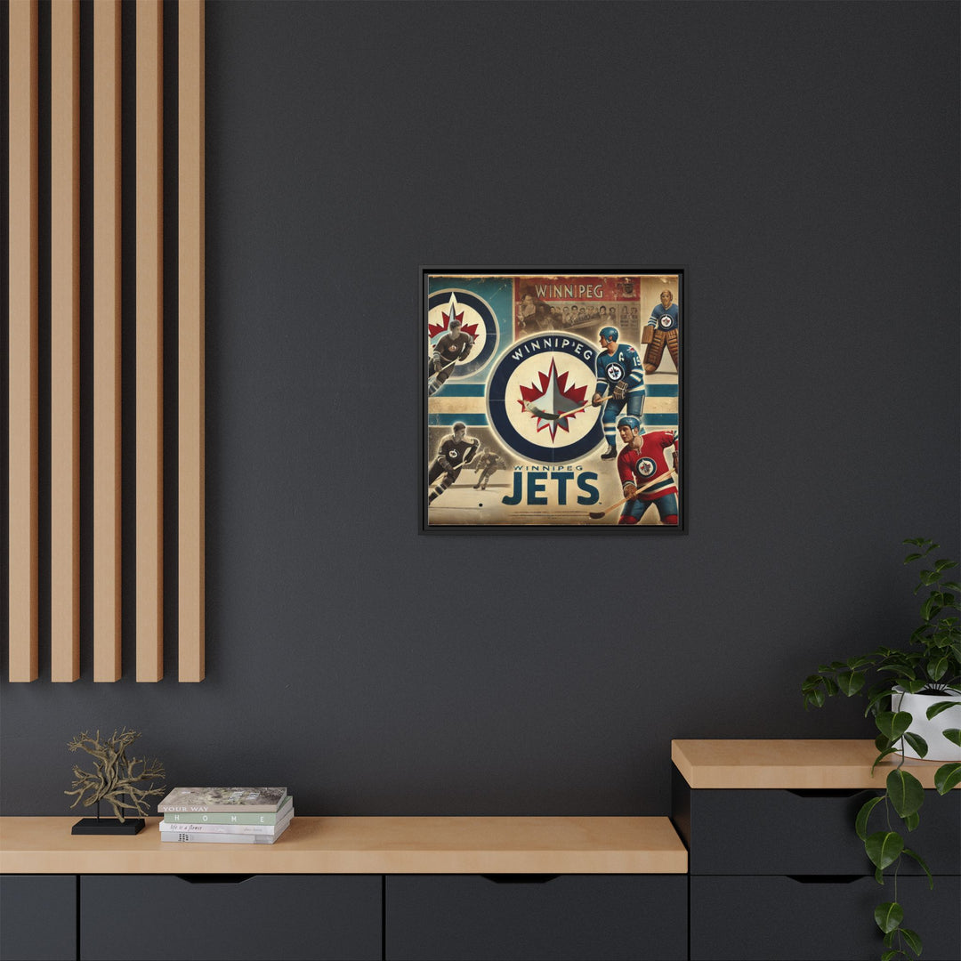 "Vintage Winnipeg Jets"  - Matte Canvas, Framed