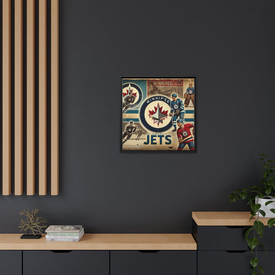 "Vintage Winnipeg Jets"  - Matte Canvas, Framed