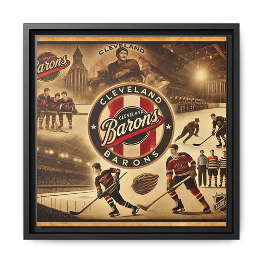 "Vintage Cleveland Barons"  - Matte Canvas, Framed