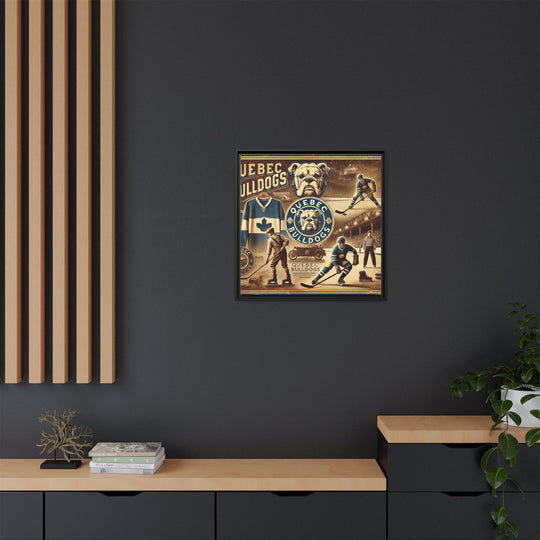 "Vintage Quebec Bulldogs"  - Matte Canvas, Framed