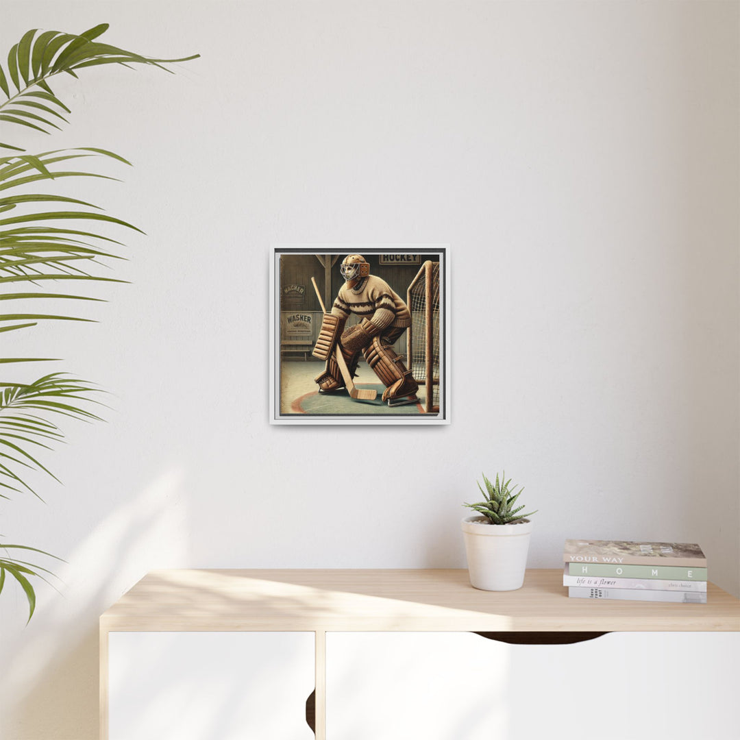 "Vintage Goalie"  - Matte Canvas, Framed