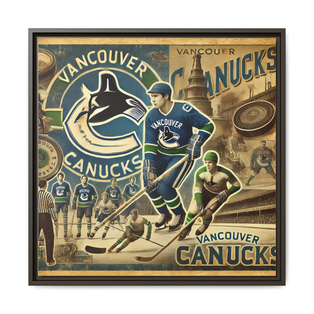 "Vintage Vancouver Canucks"  - Matte Canvas, Framed
