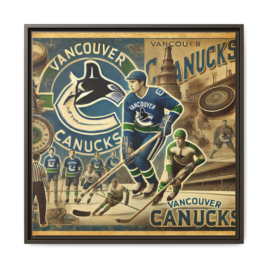 "Vintage Vancouver Canucks"  - Matte Canvas, Framed