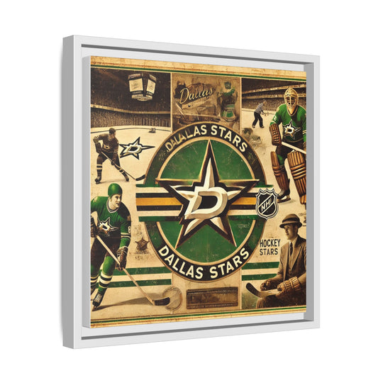 "Vintage Dallas Stars"  - Matte Canvas, Framed