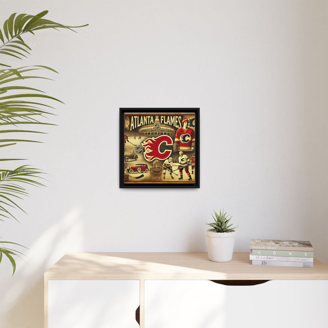 "Vintage Atlanta Flames"  - Matte Canvas, Framed