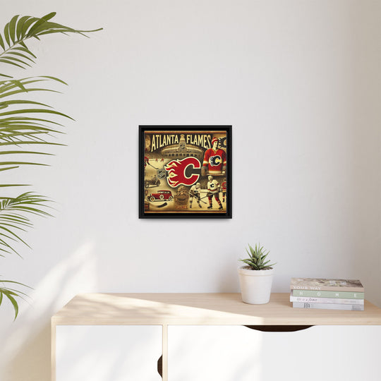 "Vintage Atlanta Flames"  - Matte Canvas, Framed